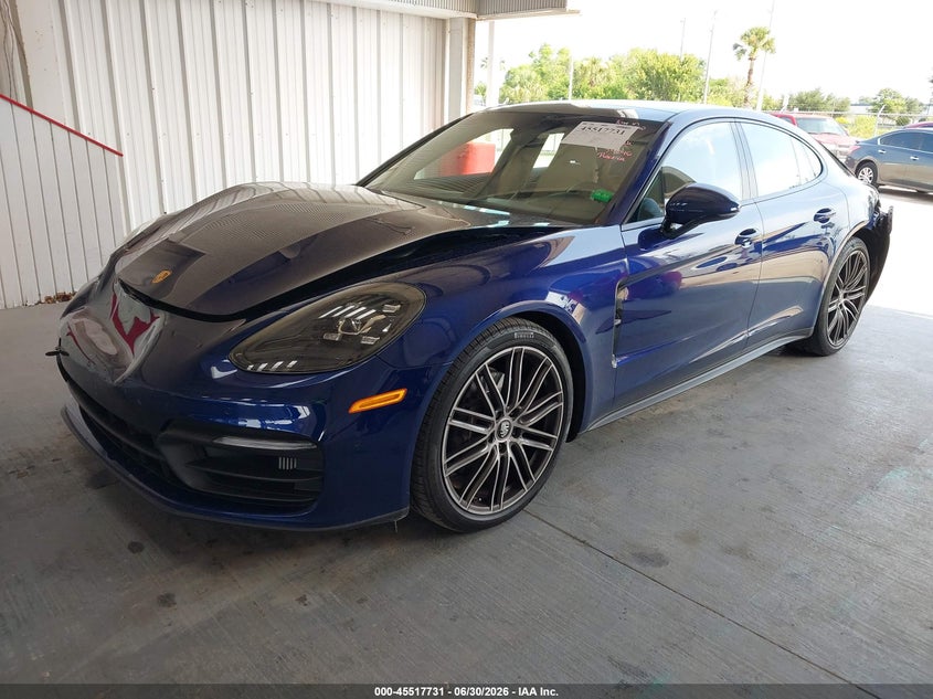 2021 Porsche Panamera VIN WP0AJ2A75ML120521 IAAI salvage auction — FRONT & REAR, Rebuildable (Florida), sold $26,550 on 2026-07-30 (photo 2)