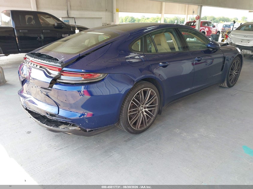 2021 Porsche Panamera VIN WP0AJ2A75ML120521 IAAI salvage auction — FRONT & REAR, Rebuildable (Florida), sold $26,550 on 2026-07-30 (photo 4)
