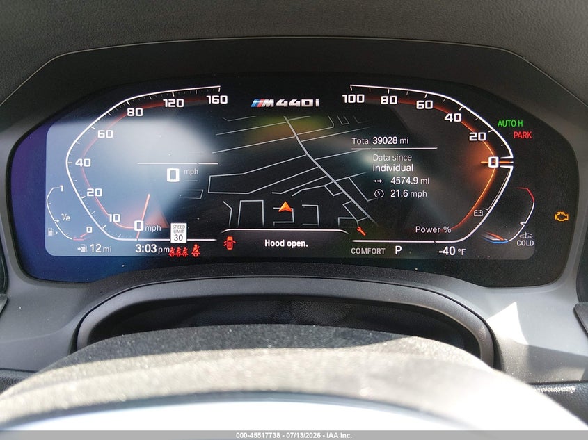 2022 BMW 4er VIN WBA13AW01NFM54803 IAAI salvage auction — FRONT END, Wait Title, sold $21,050 on 2026-08-18 (photo 7)