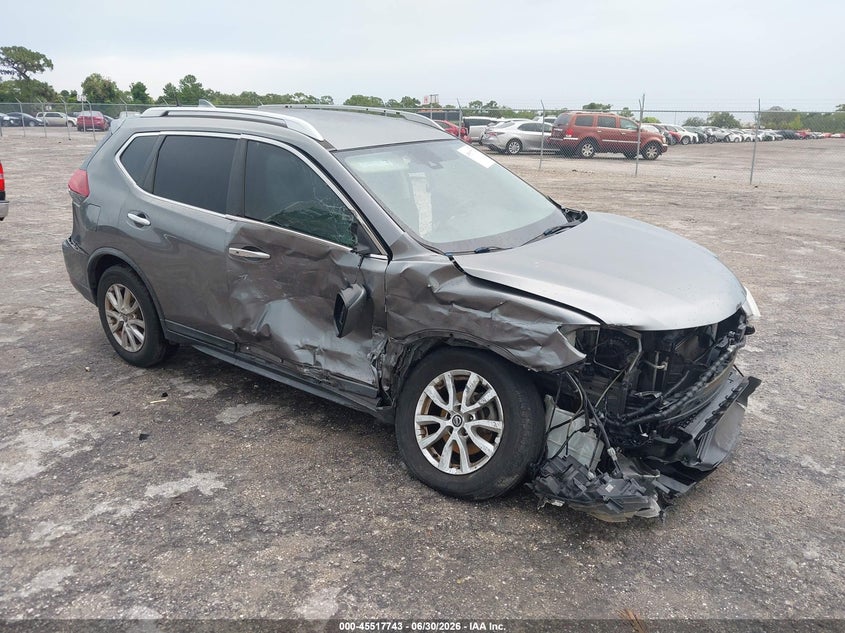 2019 Nissan Rogue VIN KNMAT2MT3KP516522 IAAI salvage auction — FRONT & REAR, Clear (Florida), sold $1,125 on 2026-07-30 (photo 1)
