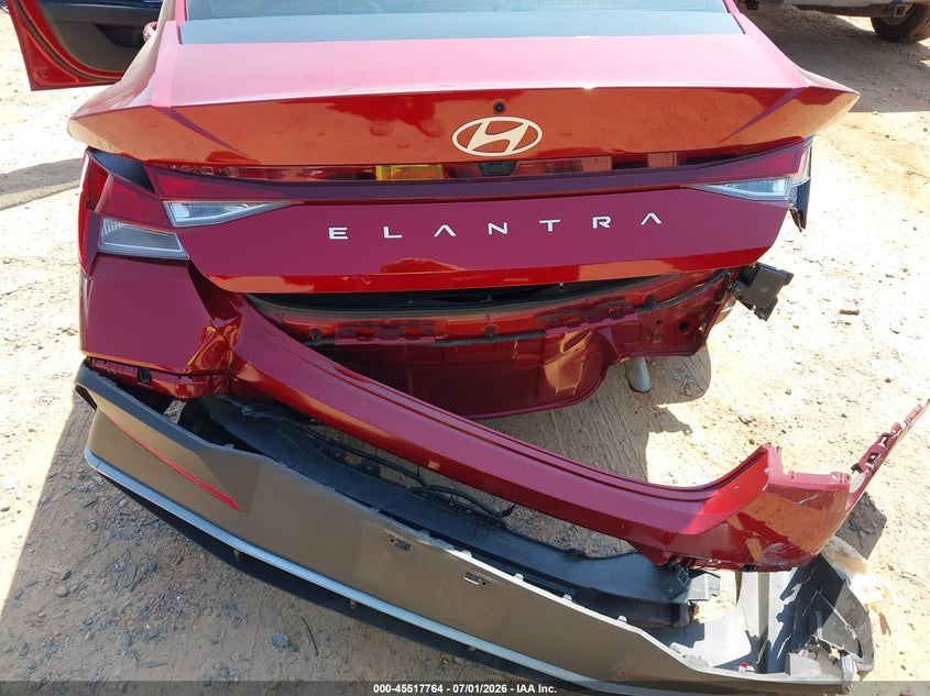 2024 Hyundai Elantra VIN KMHLM4DG1RU804115 IAAI salvage auction — REAR END, Salvage Title, sold $25 on 2026-09-06 (photo 6)
