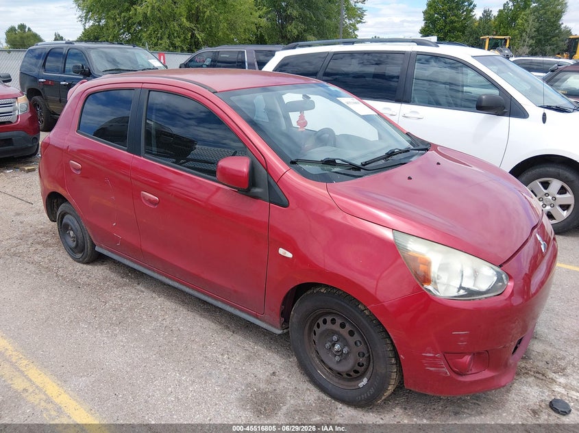 2015 Mitsubishi Mirage VIN ML32A3HJ9FH046086 IAAI salvage auction — NORMAL WEAR, Clear (Florida), sold $200 on 2026-07-24 (photo 1)