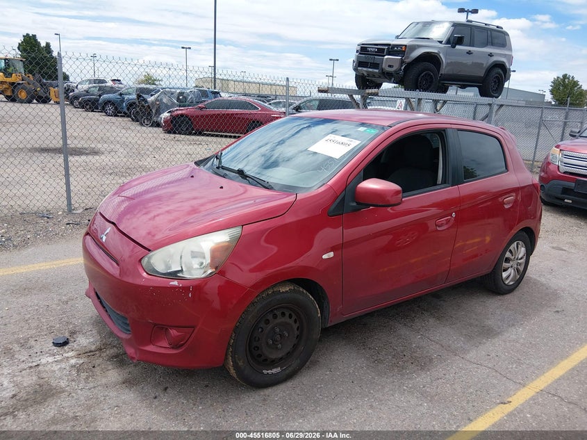 2015 Mitsubishi Mirage VIN ML32A3HJ9FH046086 IAAI salvage auction — NORMAL WEAR, Clear (Florida), sold $200 on 2026-07-24 (photo 2)