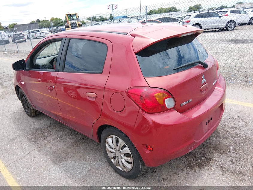 2015 Mitsubishi Mirage VIN ML32A3HJ9FH046086 IAAI salvage auction — NORMAL WEAR, Clear (Florida), sold $200 on 2026-07-24 (photo 3)