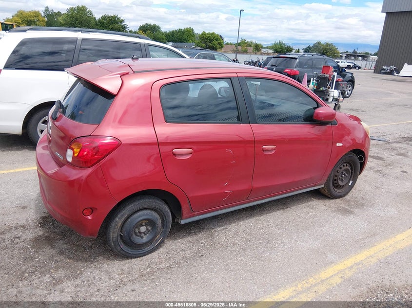2015 Mitsubishi Mirage VIN ML32A3HJ9FH046086 IAAI salvage auction — NORMAL WEAR, Clear (Florida), sold $200 on 2026-07-24 (photo 4)