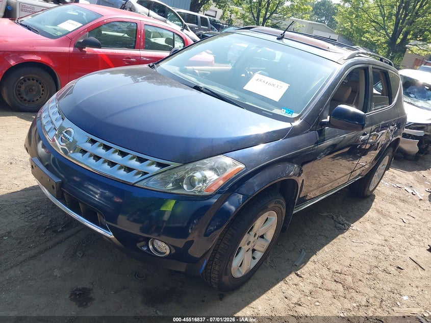 2006 Nissan Murano VIN JN8AZ08W86W541231 IAAI salvage auction — NORMAL WEAR, Clear (Virginia), sold $475 on 2026-07-09 (photo 2)
