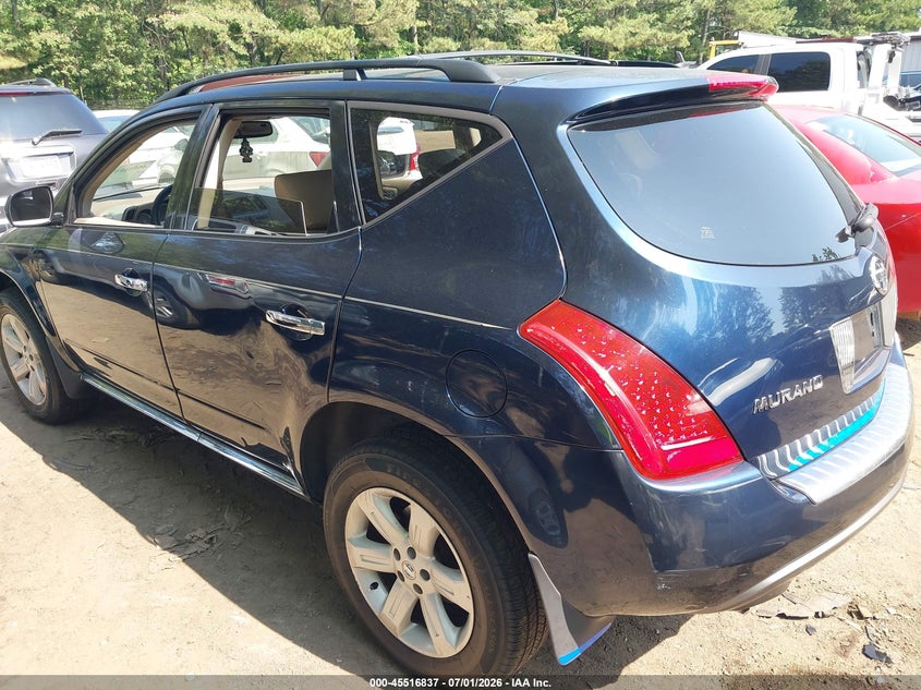 2006 Nissan Murano VIN JN8AZ08W86W541231 IAAI salvage auction — NORMAL WEAR, Clear (Virginia), sold $475 on 2026-07-09 (photo 3)