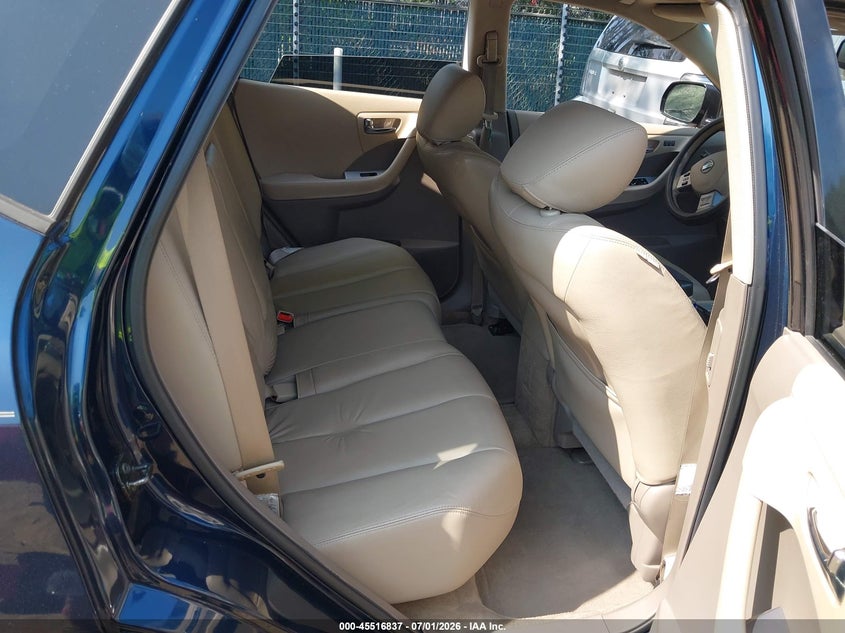 2006 Nissan Murano VIN JN8AZ08W86W541231 IAAI salvage auction — NORMAL WEAR, Clear (Virginia), sold $475 on 2026-07-09 (photo 8)