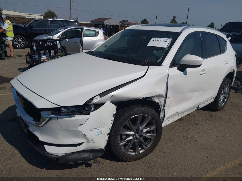 2021 Mazda Cx-5 VIN JM3KFBAY3M0444686 IAAI salvage auction — LEFT FRONT, Salvage Title, sold $4,250 on 2026-08-01 (photo 2)