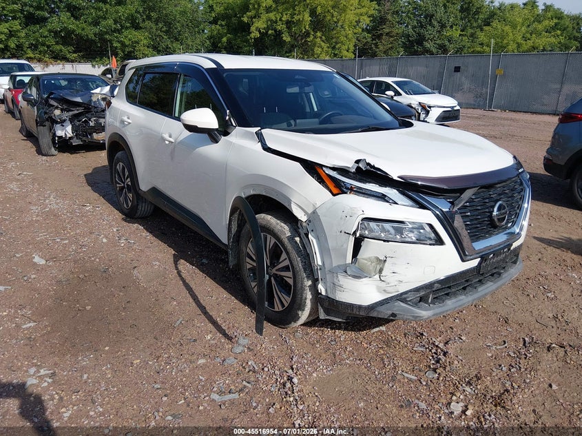 2021 Nissan Rogue VIN JN8AT3BB0MW227823 IAAI salvage auction — RIGHT FRONT, Wait Title, sold $7,250 on 2026-08-24 (photo 1)