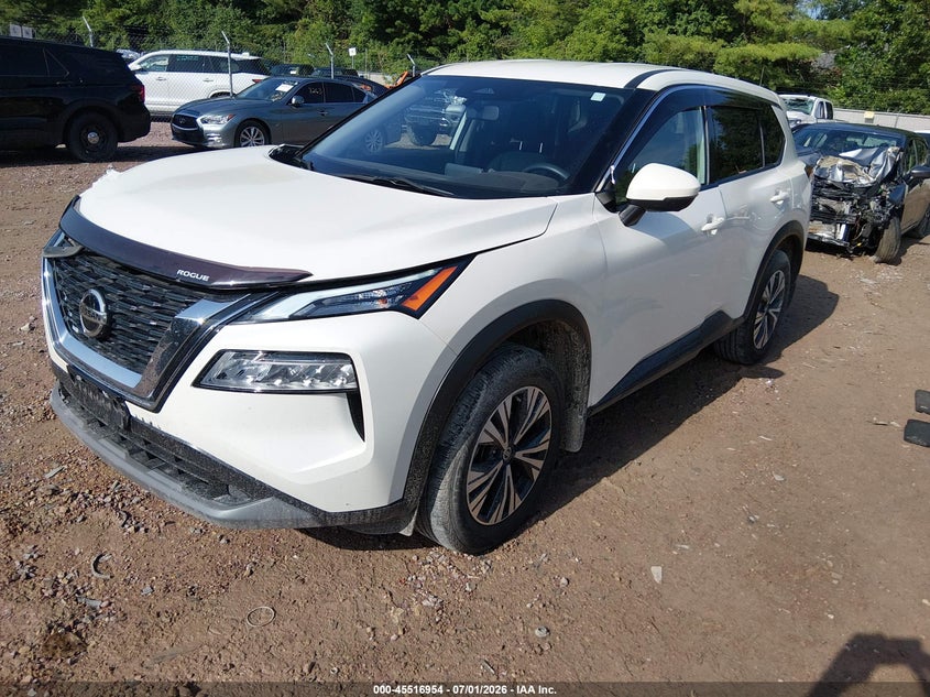 2021 Nissan Rogue VIN JN8AT3BB0MW227823 IAAI salvage auction — RIGHT FRONT, Wait Title, sold $7,250 on 2026-08-24 (photo 2)