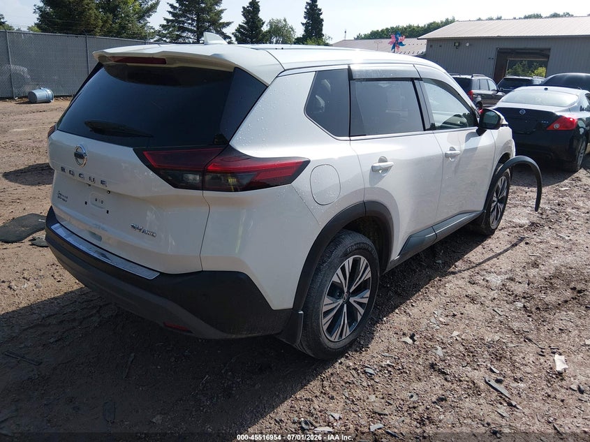 2021 Nissan Rogue VIN JN8AT3BB0MW227823 IAAI salvage auction — RIGHT FRONT, Wait Title, sold $7,250 on 2026-08-24 (photo 4)