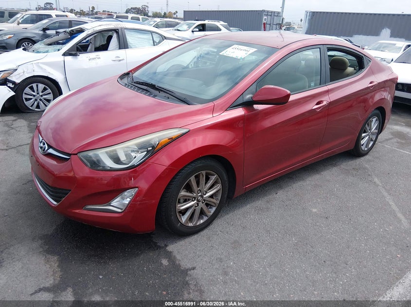 2016 Hyundai Elantra VIN 5NPDH4AE5GH788850 IAAI salvage auction — THEFT, Salvage (California), sold $1,300 on 2026-07-09 (photo 6)