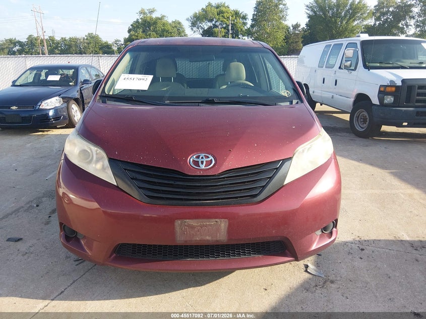 2011 Toyota Sienna VIN 5TDKA3DC5BS003097 IAAI salvage auction — NORMAL WEAR, Clear (Illinois), sold $1,400 on 2026-07-21 (photo 6)
