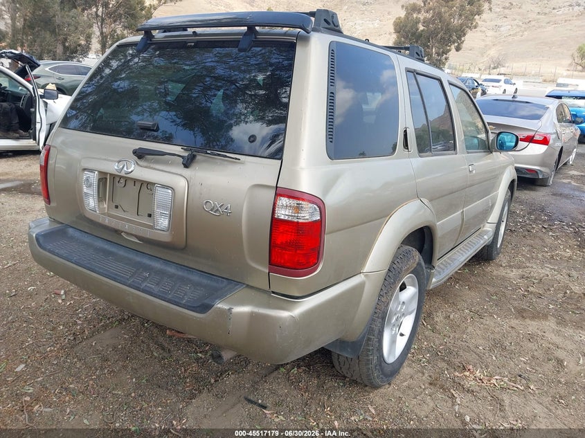2002 Infiniti Qx4 VIN JNRDR09X62W210674 IAAI salvage auction — NORMAL WEAR, Clear - Dealer Only (California), sold $400 on 2026-07-07 (photo 4)