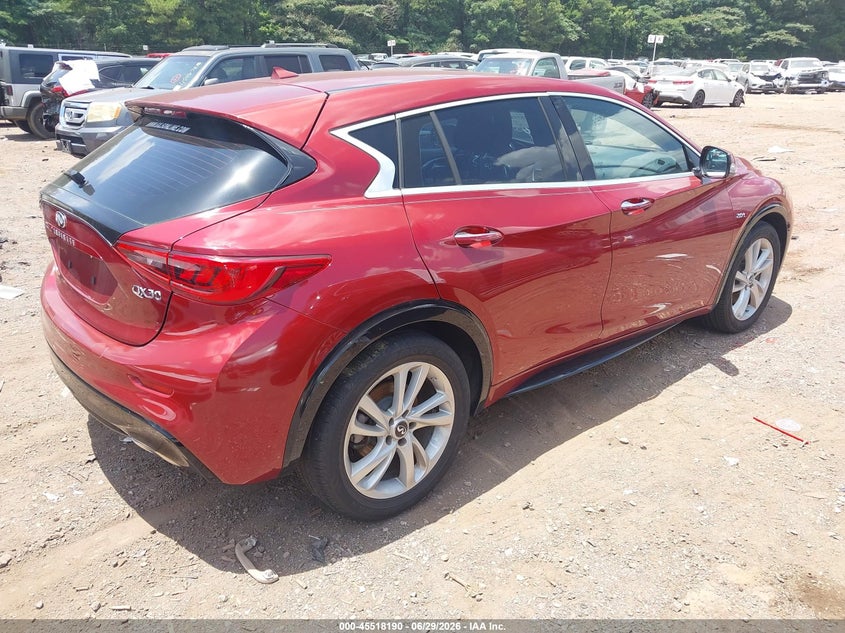 2017 Infiniti Qx30 VIN SJKCH5CP0HA033000 IAAI salvage auction — NORMAL WEAR, Clear (Alabama), sold $2,125 on 2026-07-29 (photo 4)