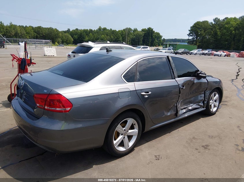 2013 Volkswagen Passat VIN 1VWBP7A36DC018106 IAAI salvage auction — SIDE, Salvage Title, sold $525 on 2026-07-19 (photo 4)