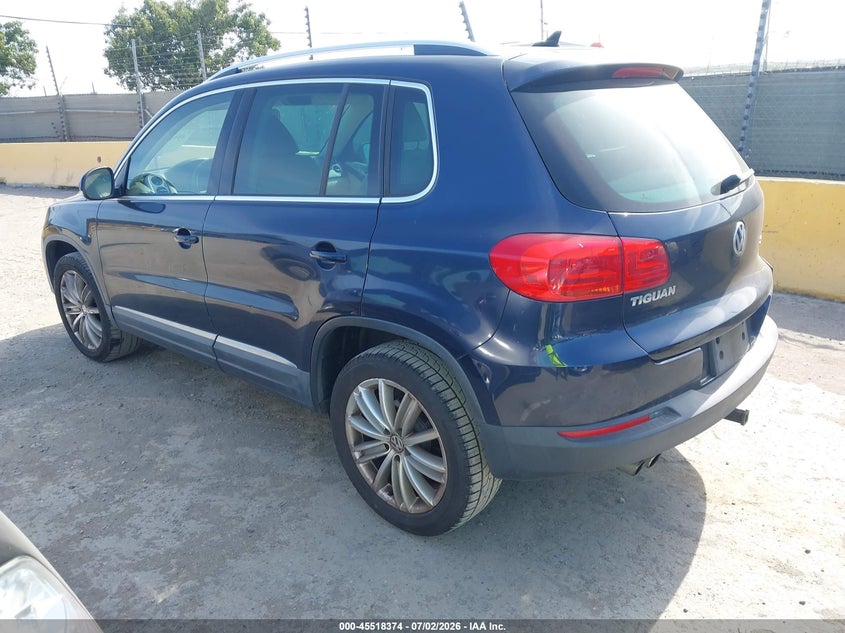 2014 Volkswagen Tiguan VIN WVGAV3AX6EW553089 IAAI salvage auction — NORMAL WEAR, Clear - Dealer Only (California), sold $225 on 2026-07-09 (photo 3)