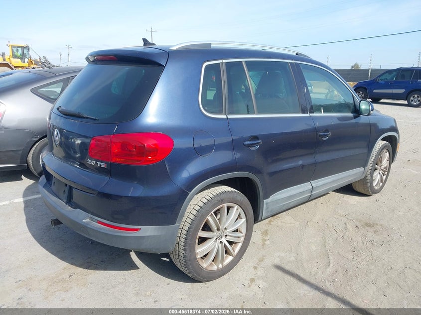 2014 Volkswagen Tiguan VIN WVGAV3AX6EW553089 IAAI salvage auction — NORMAL WEAR, Clear - Dealer Only (California), sold $225 on 2026-07-09 (photo 4)