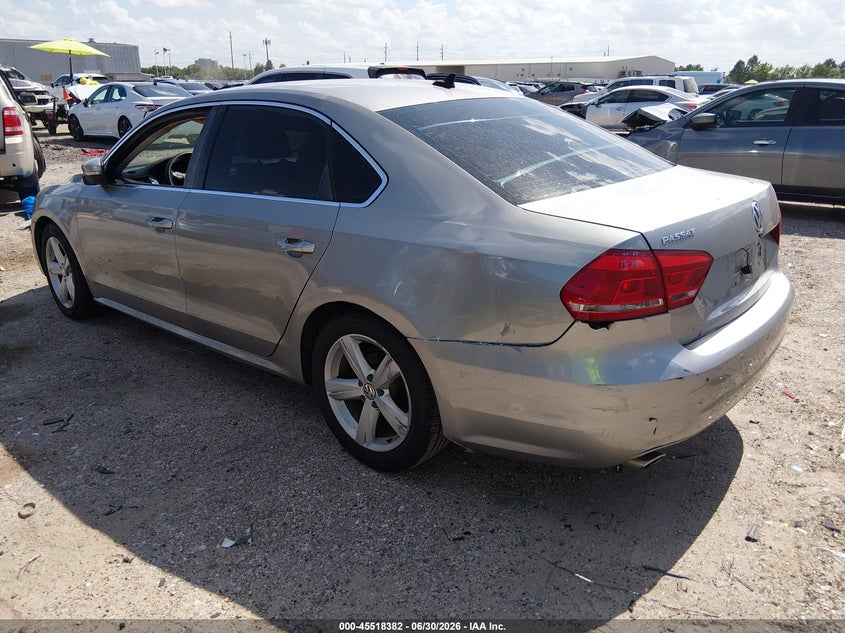 2013 Volkswagen Passat VIN 1VWBP7A30DC141013 IAAI salvage auction — RIGHT FRONT, Original (Texas), sold $775 on 2026-09-03 (photo 3)