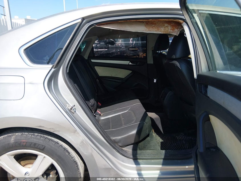 2013 Volkswagen Passat VIN 1VWBP7A30DC141013 IAAI salvage auction — RIGHT FRONT, Original (Texas), sold $775 on 2026-09-03 (photo 8)