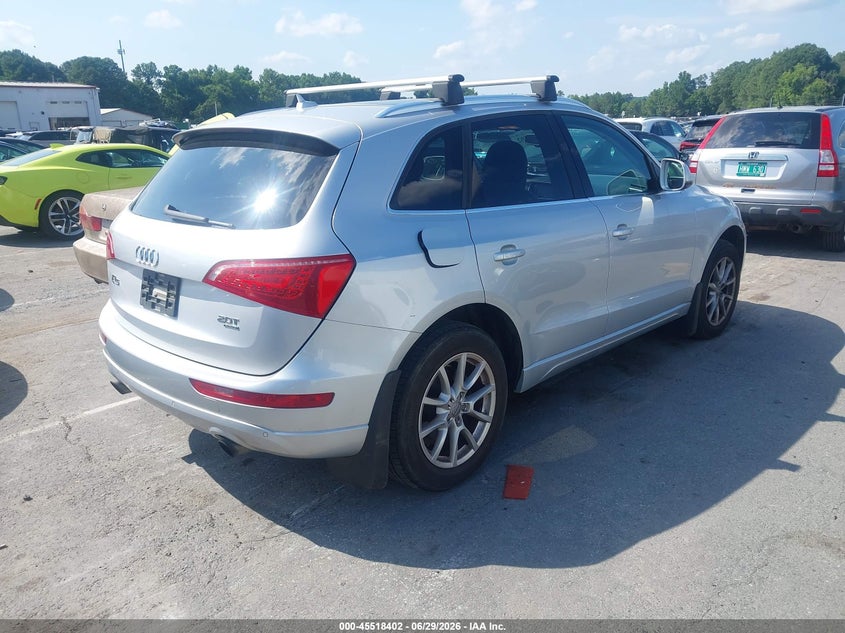 2012 Audi Q5 VIN WA1LFAFP2CA074180 IAAI salvage auction — LEFT FRONT, Salvage Rebuilt (North Carolina), sold $550 on 2026-07-29 (photo 4)