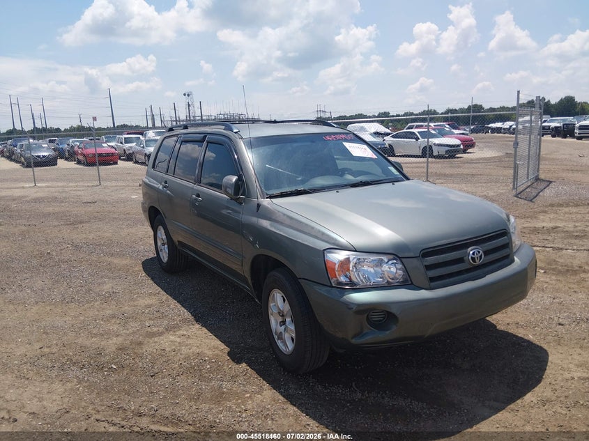 2006 Toyota Highlander VIN JTEGD21A860140985 IAAI salvage auction — UNKNOWN, Clear (Louisiana), sold $2,000 on 2026-07-15 (photo 1)