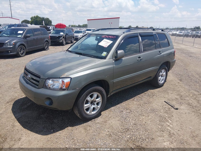 2006 Toyota Highlander VIN JTEGD21A860140985 IAAI salvage auction — UNKNOWN, Clear (Louisiana), sold $2,000 on 2026-07-15 (photo 2)