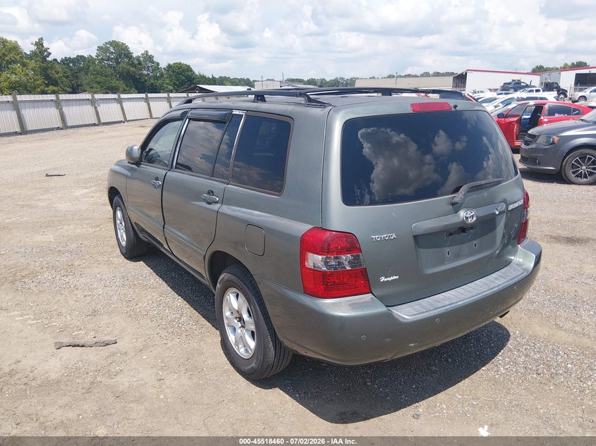 2006 Toyota Highlander VIN JTEGD21A860140985 IAAI salvage auction — UNKNOWN, Clear (Louisiana), sold $2,000 on 2026-07-15 (photo 3)