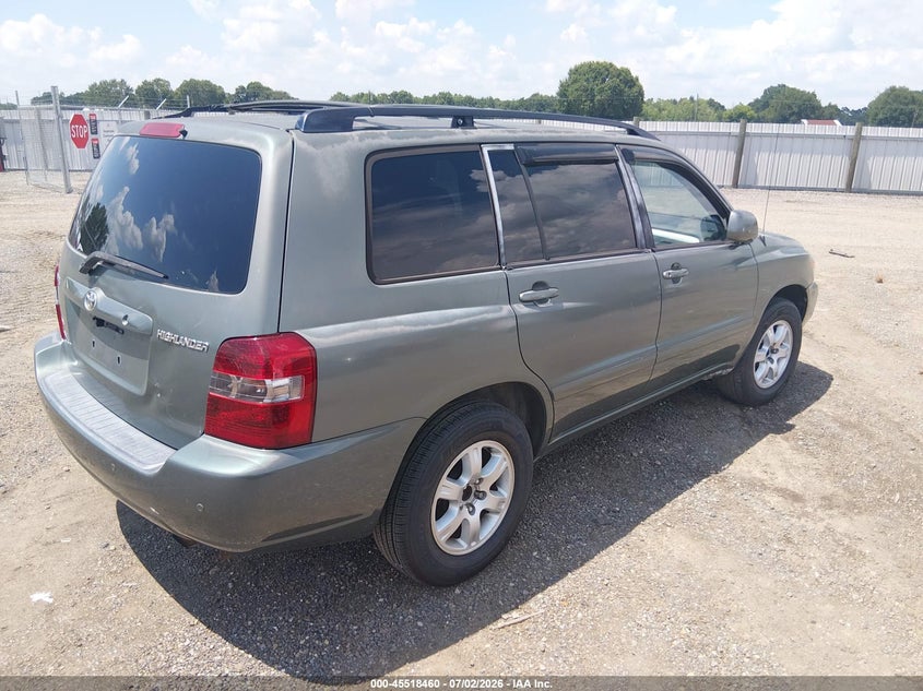 2006 Toyota Highlander VIN JTEGD21A860140985 IAAI salvage auction — UNKNOWN, Clear (Louisiana), sold $2,000 on 2026-07-15 (photo 4)