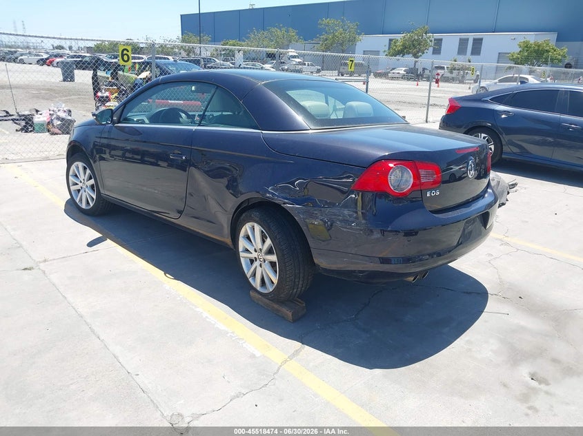 2010 Volkswagen Eos VIN WVWBA7AH7AV023900 IAAI salvage auction — REAR END, Salvage (California), sold $700 on 2026-07-20 (photo 3)