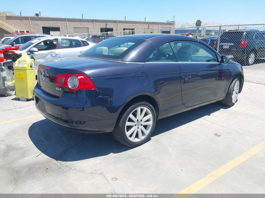 2010 Volkswagen Eos VIN WVWBA7AH7AV023900 IAAI salvage auction — REAR END, Salvage (California), sold $700 on 2026-07-20 (photo 4)