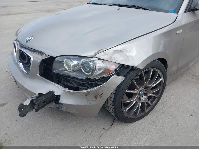 2008 BMW 1 series VIN WBAUC73518VF23163 IAAI salvage auction — LEFT FRONT, Salvage (California), sold $2,150 on 2026-07-16 (photo 6)