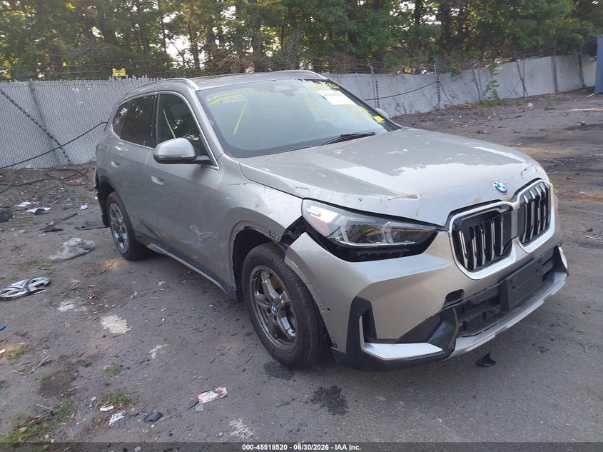 2025 BMW X1 VIN WBX73EF04S5255429 IAAI salvage auction — FRONT & REAR, Mv-907A (New York), sold $8,300 on 2026-07-21 (photo 1)