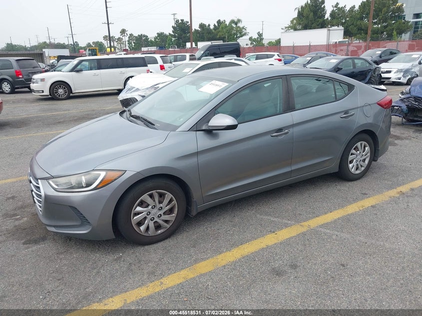 2017 Hyundai Elantra VIN KMHD74LF4HU382568 IAAI salvage auction — REAR END, Salvage (California), sold $1,975 on 2026-07-14 (photo 2)