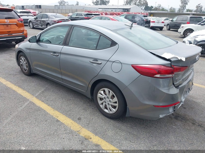 2017 Hyundai Elantra VIN KMHD74LF4HU382568 IAAI salvage auction — REAR END, Salvage (California), sold $1,975 on 2026-07-14 (photo 3)