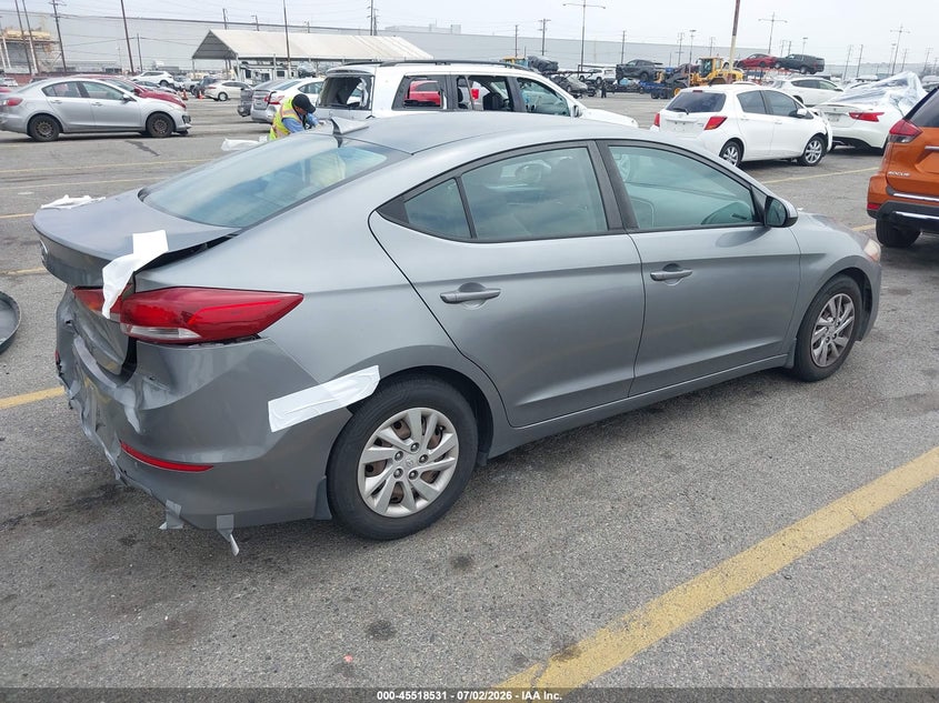 2017 Hyundai Elantra VIN KMHD74LF4HU382568 IAAI salvage auction — REAR END, Salvage (California), sold $1,975 on 2026-07-14 (photo 4)