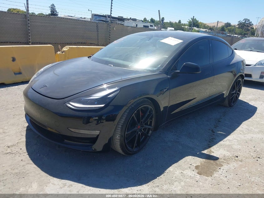 2021 Tesla Model 3 VIN 5YJ3E1EB0MF073665 IAAI salvage auction — REAR END, Salvage (California), sold $10,600 on 2026-07-18 (photo 2)