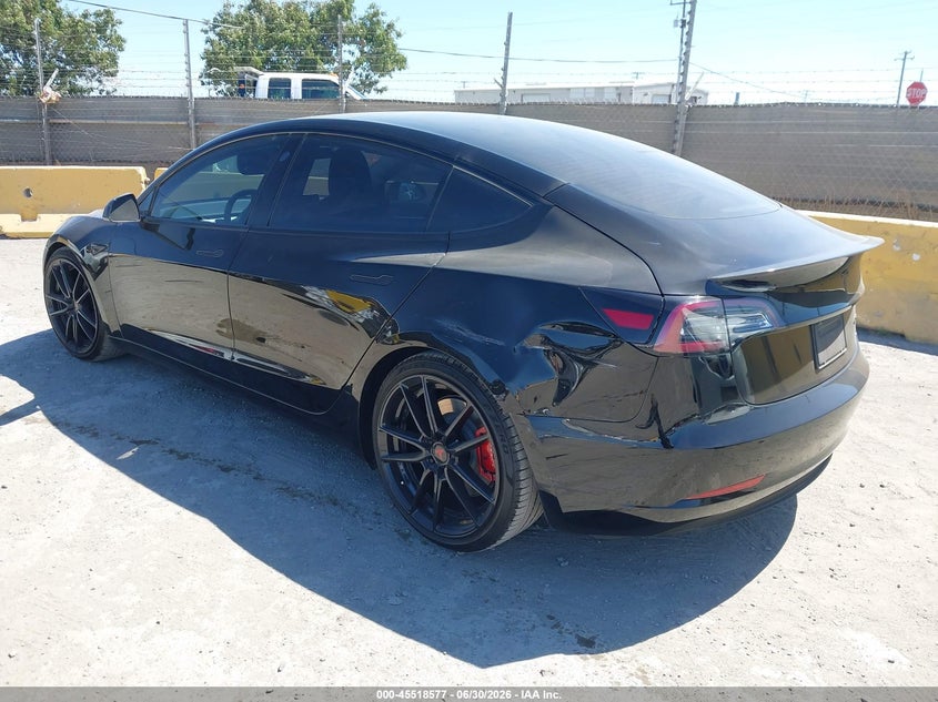 2021 Tesla Model 3 VIN 5YJ3E1EB0MF073665 IAAI salvage auction — REAR END, Salvage (California), sold $10,600 on 2026-07-18 (photo 3)