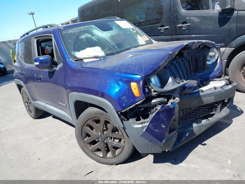 2018 Jeep Renegade VIN ZACCJABB8JPH78184 IAAI salvage auction — FRONT END, Salvage Certificate (California), sold $850 on 2026-08-05 (photo 1)