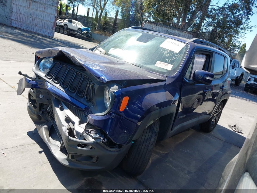 2018 Jeep Renegade VIN ZACCJABB8JPH78184 IAAI salvage auction — FRONT END, Salvage Certificate (California), sold $850 on 2026-08-05 (photo 2)