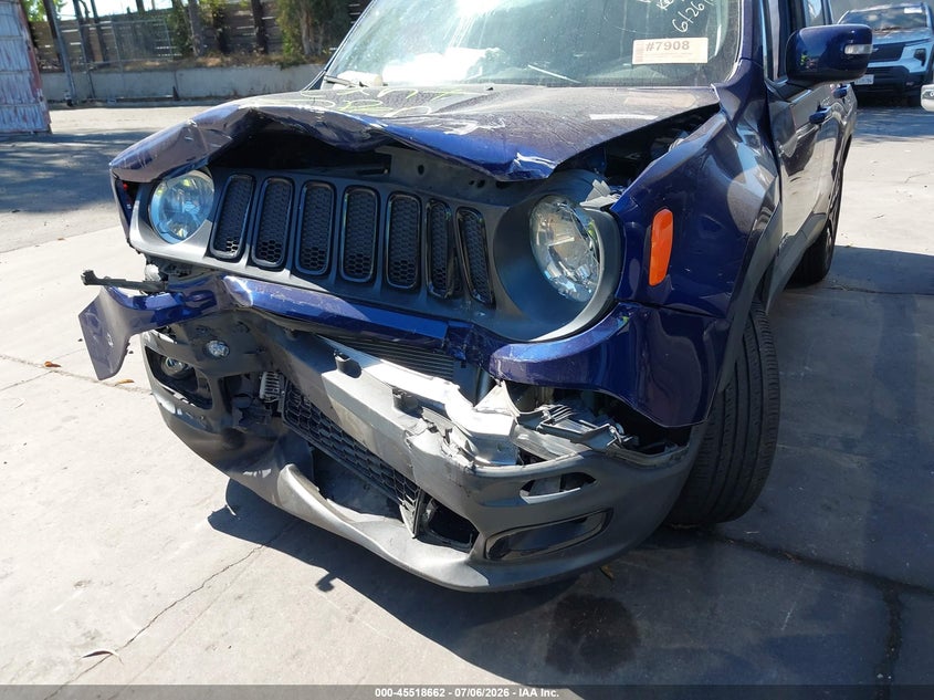 2018 Jeep Renegade VIN ZACCJABB8JPH78184 IAAI salvage auction — FRONT END, Salvage Certificate (California), sold $850 on 2026-08-05 (photo 6)