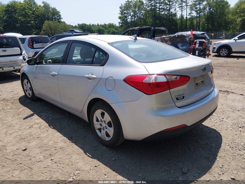 2015 Kia Forte VIN KNAFK4A64F5431500 IAAI salvage auction — ENGINE DAMAGE, Clear (Massachusetts), sold $125 on 2026-07-21 (photo 3)