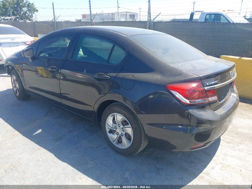 2014 Honda Civic VIN 2HGFB2F5XEH513117 IAAI salvage auction — NORMAL WEAR, Salvage Title - Dealer (California), sold $700 on 2026-07-09 (photo 3)