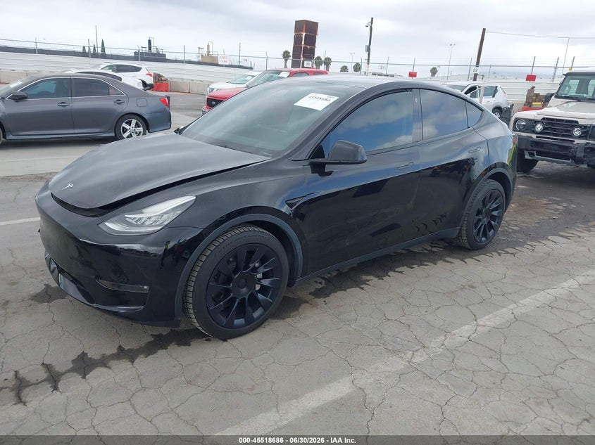 2022 Tesla Model y VIN 7SAYGDEE9NF450347 IAAI salvage auction — RIGHT SIDE, Salvage Title, sold $11,150 on 2026-07-15 (photo 2)