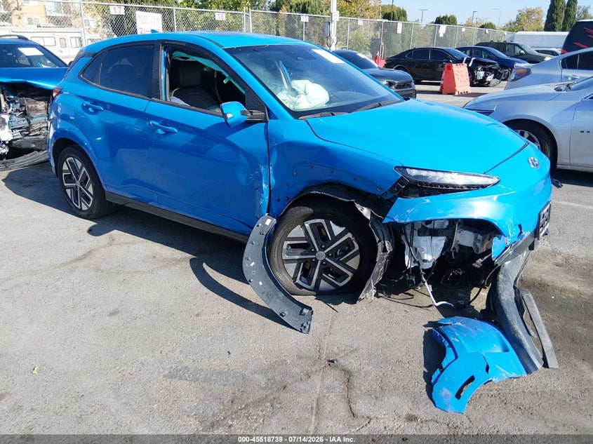 2022 Hyundai Kona VIN KM8K53AG1NU157667 IAAI salvage auction — RIGHT FRONT, Salvage Title, sold $4,250 on 2026-07-31 (photo 1)