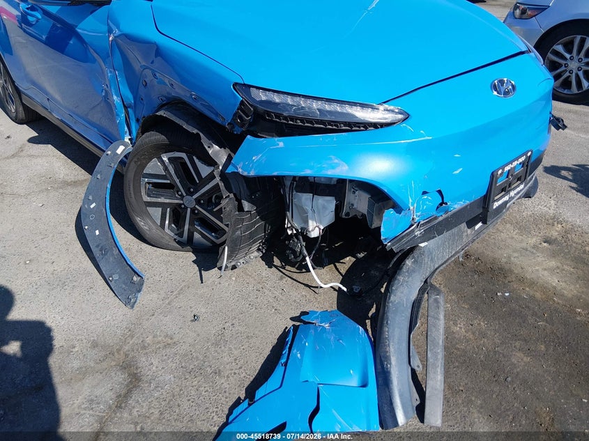 2022 Hyundai Kona VIN KM8K53AG1NU157667 IAAI salvage auction — RIGHT FRONT, Salvage Title, sold $4,250 on 2026-07-31 (photo 6)