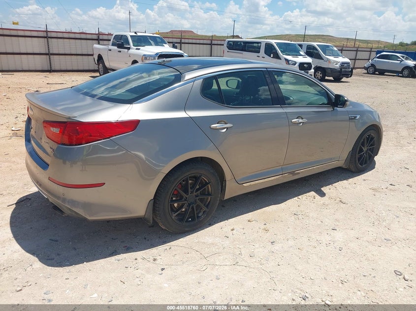 2014 Kia Optima VIN 5XXGR4A6XEG347467 IAAI salvage auction — NORMAL WEAR, Original (Texas), sold $1,250 on 2026-07-16 (photo 4)