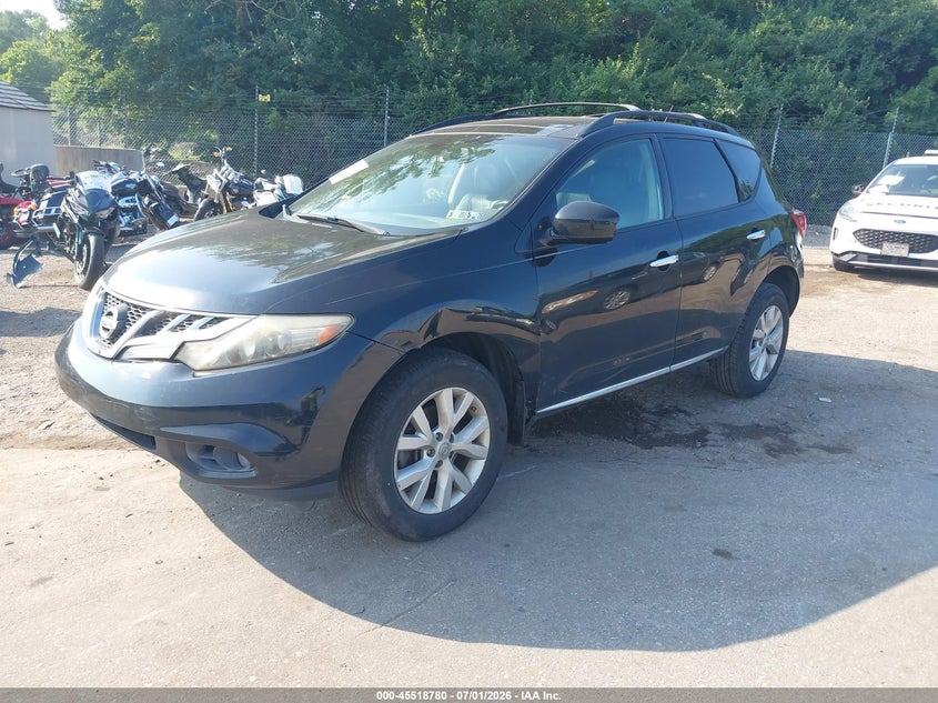2011 Nissan Murano VIN JN8AZ1MWXBW185824 IAAI salvage auction — NORMAL WEAR, Clear (Pennsylvania), sold $550 on 2026-07-24 (photo 2)