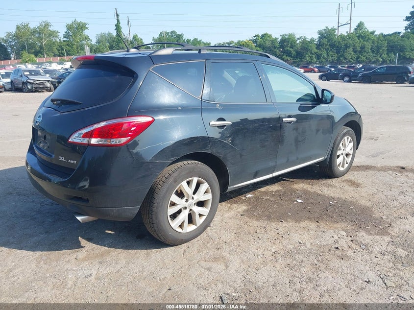 2011 Nissan Murano VIN JN8AZ1MWXBW185824 IAAI salvage auction — NORMAL WEAR, Clear (Pennsylvania), sold $550 on 2026-07-24 (photo 4)